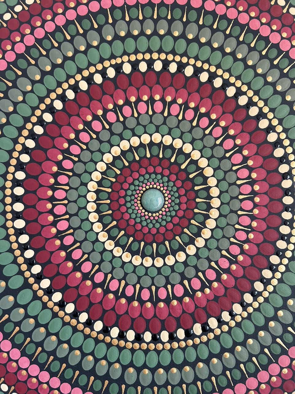 Peinture Mandala - "Energies de la Terre" - 40cm